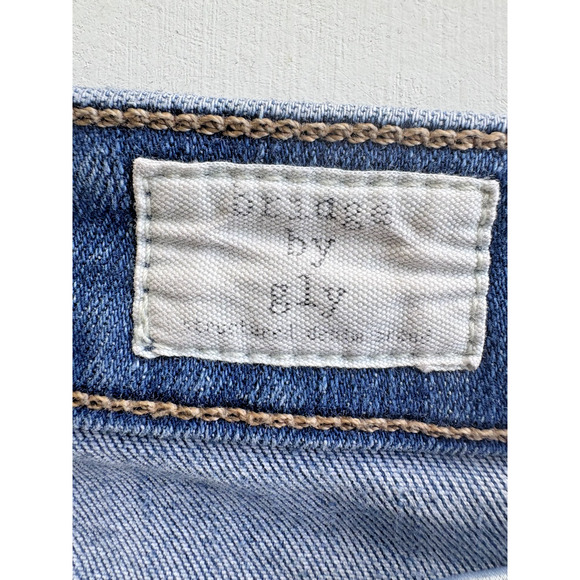 Bridge By Gly Distressed Ankle Skinny Jean Cut Off Frayed Hole Mid Rise Pant 29" - Picture 3 of 5